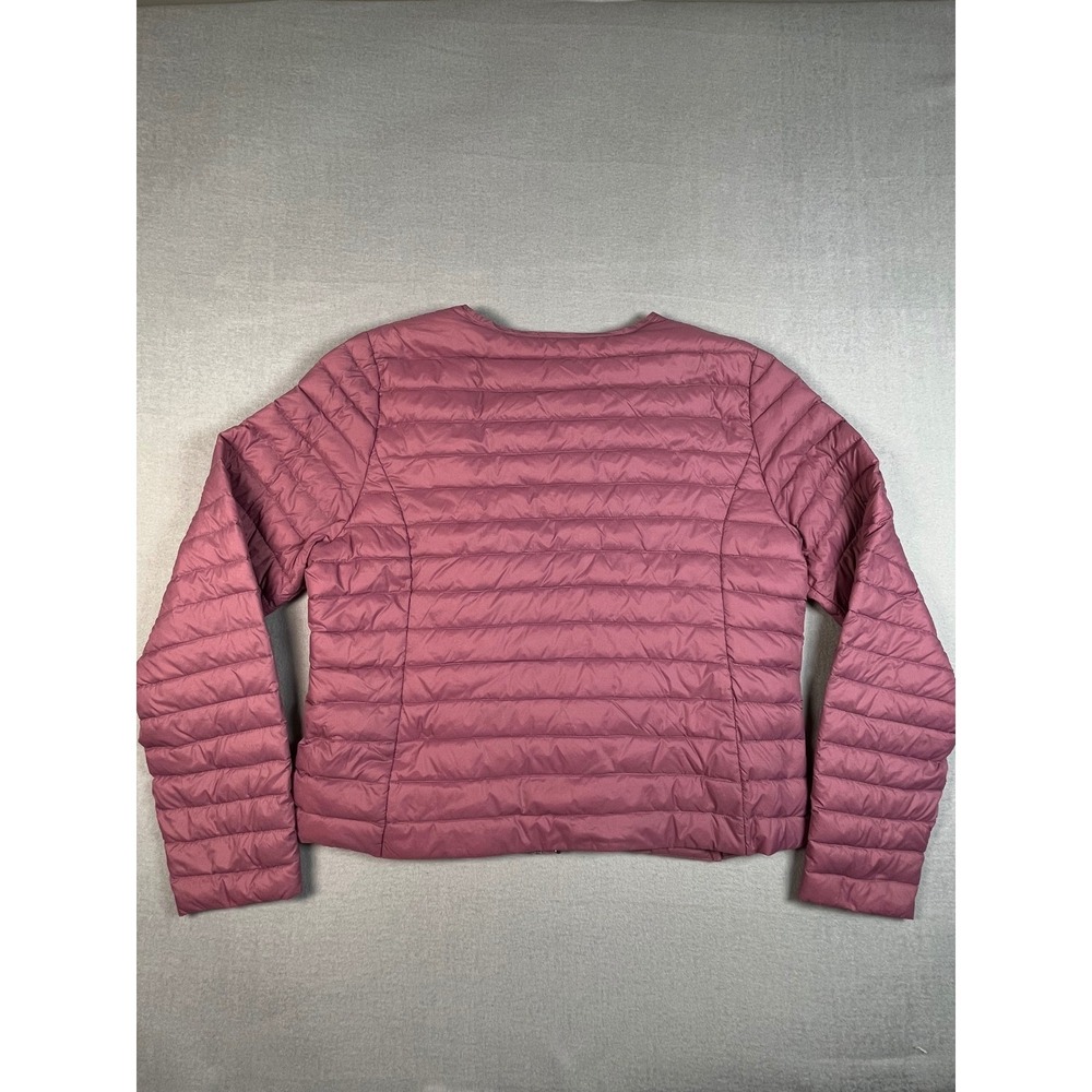 CREAM Lightweight Down Puffer Jacket CroppedMauve Purple Size 44 YKK Zip - Picture 3 of 8